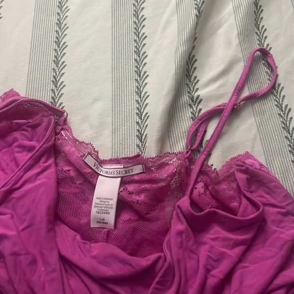 Victoria's Secret Pink Lace Trim Pajama Set - Picture 4 of 4